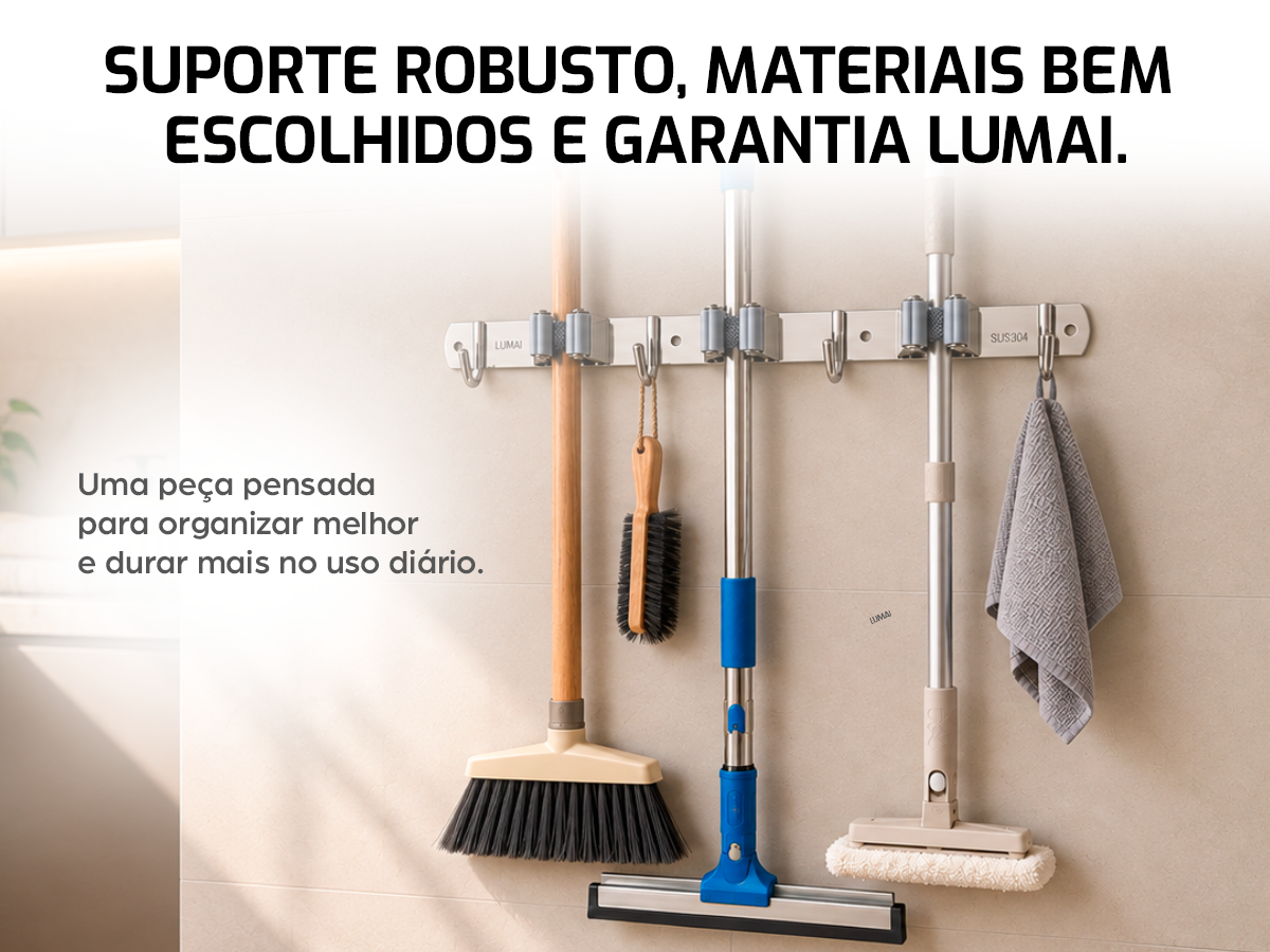 Suporte robusto, materiais bem escolhidos e garantia LUMAI (celular)