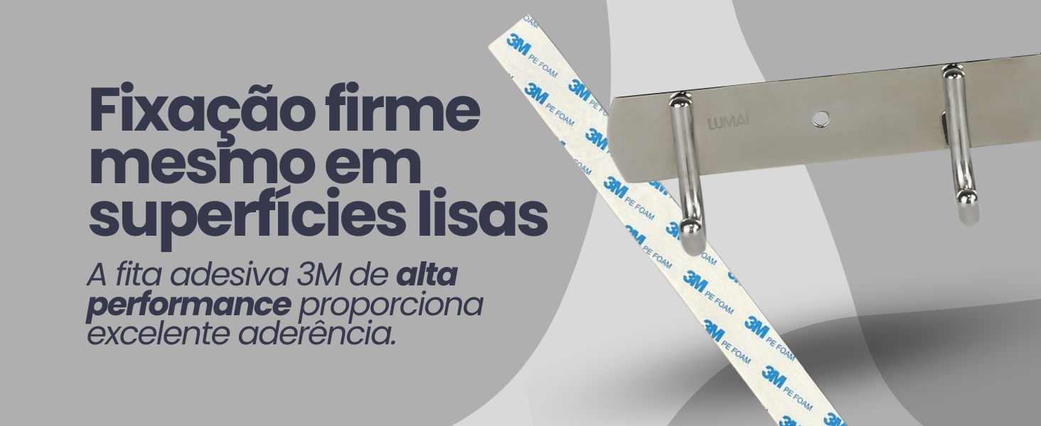 Banner de fixação com fita adesiva 3M de alta performance para instalação firme em superfícies lisas