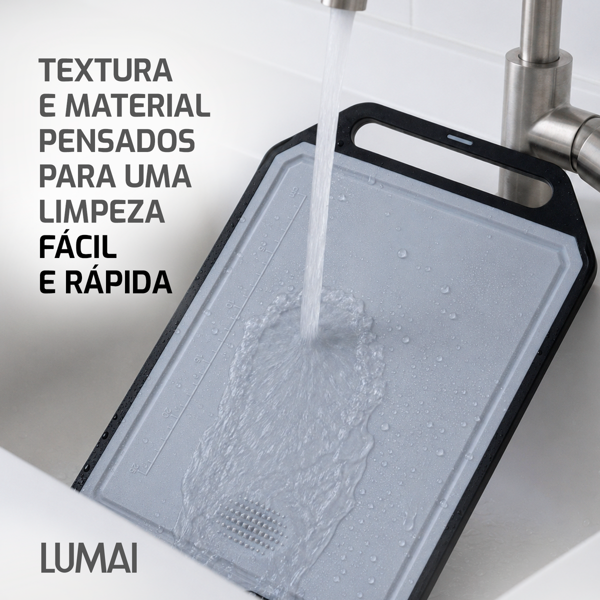Tábua Bordeaux sendo lavada na pia